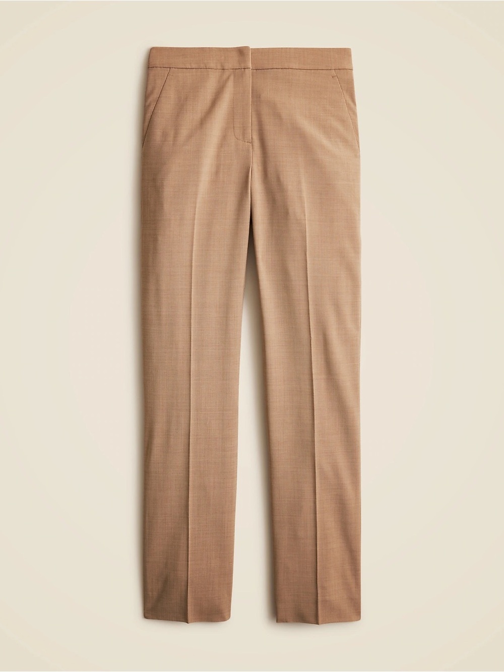 J. Crew Full-length Kate pant Italian bi-stretch Wool Blend NWT Women’s 6T Tan